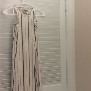 Striped halter maxi dress